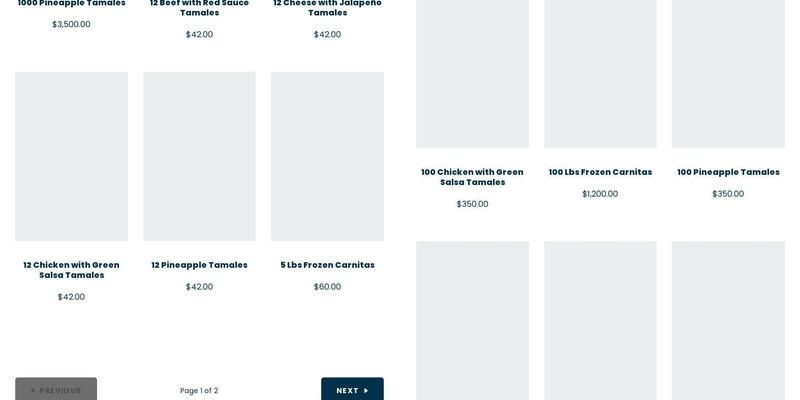 Tijuana Tamales Menu