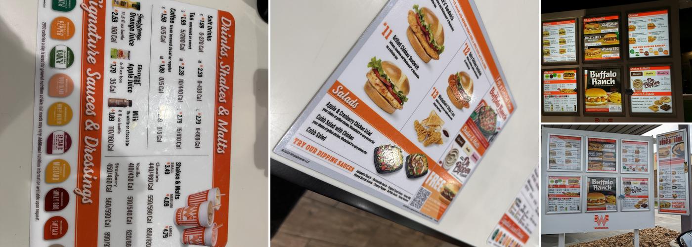 Whataburger Menu