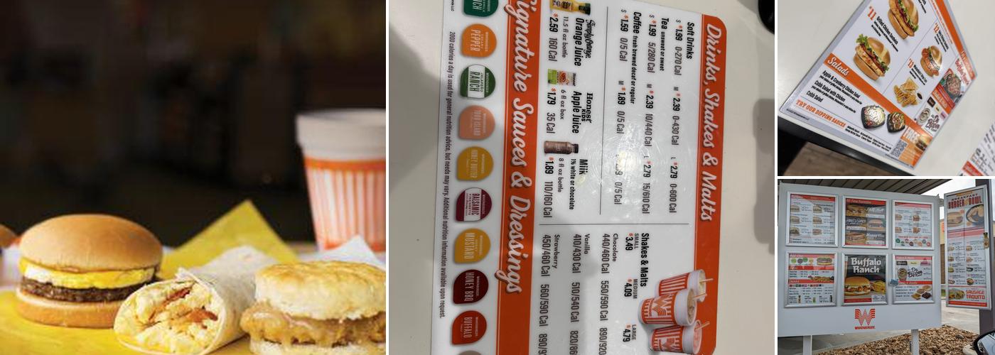 Whataburger Menu