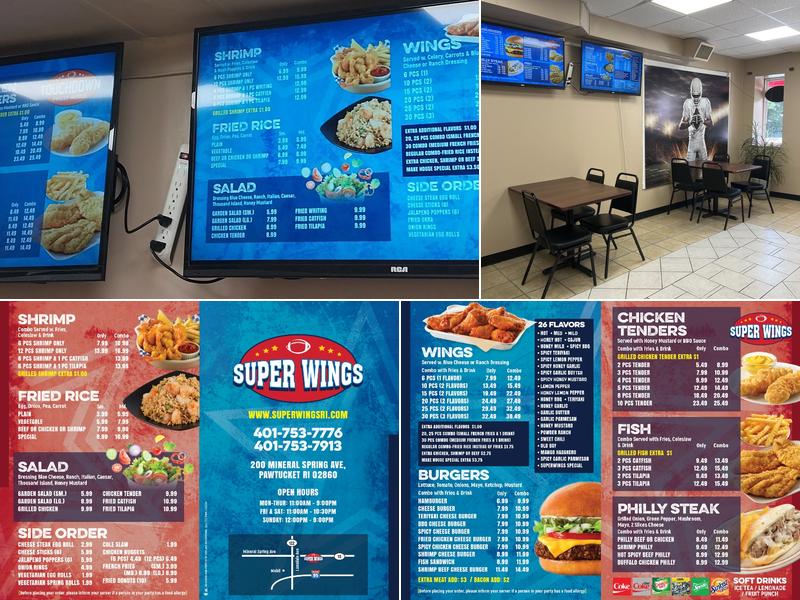 Touchdown Philly Wings Menu