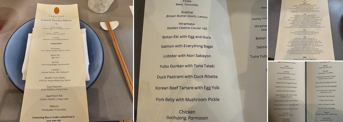 DDOBAR by Joomak NYC Menu