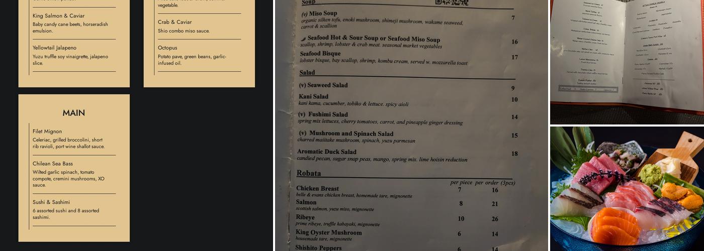 Fushimi Times Square Menu