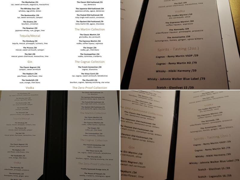 ARORA - L'art Du Cocktail Menu