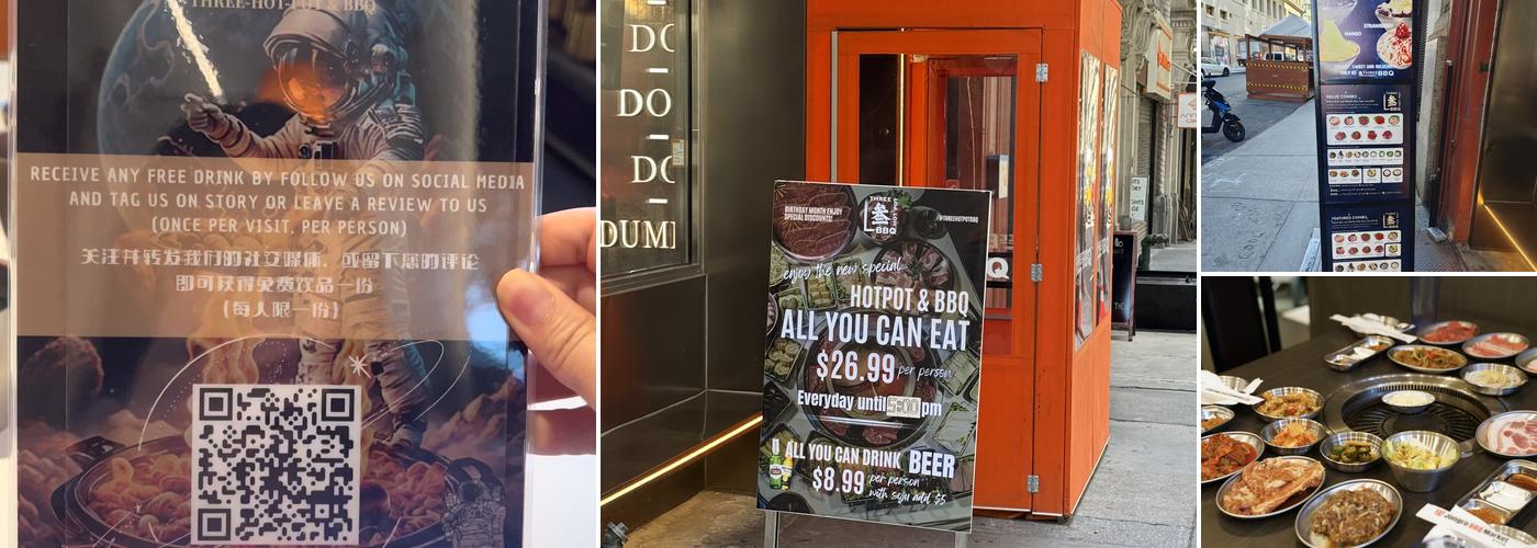 THREE-HOT-POT & BBQ Menu