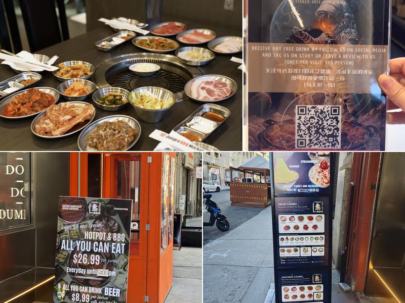 THREE-HOT-POT & BBQ Menu