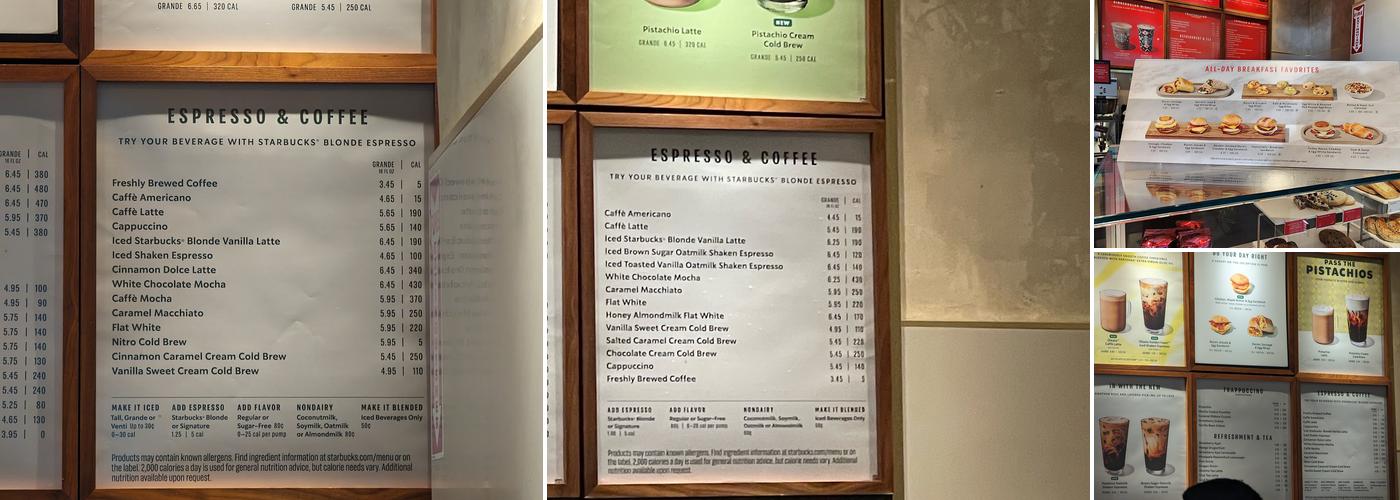 Starbucks Menu