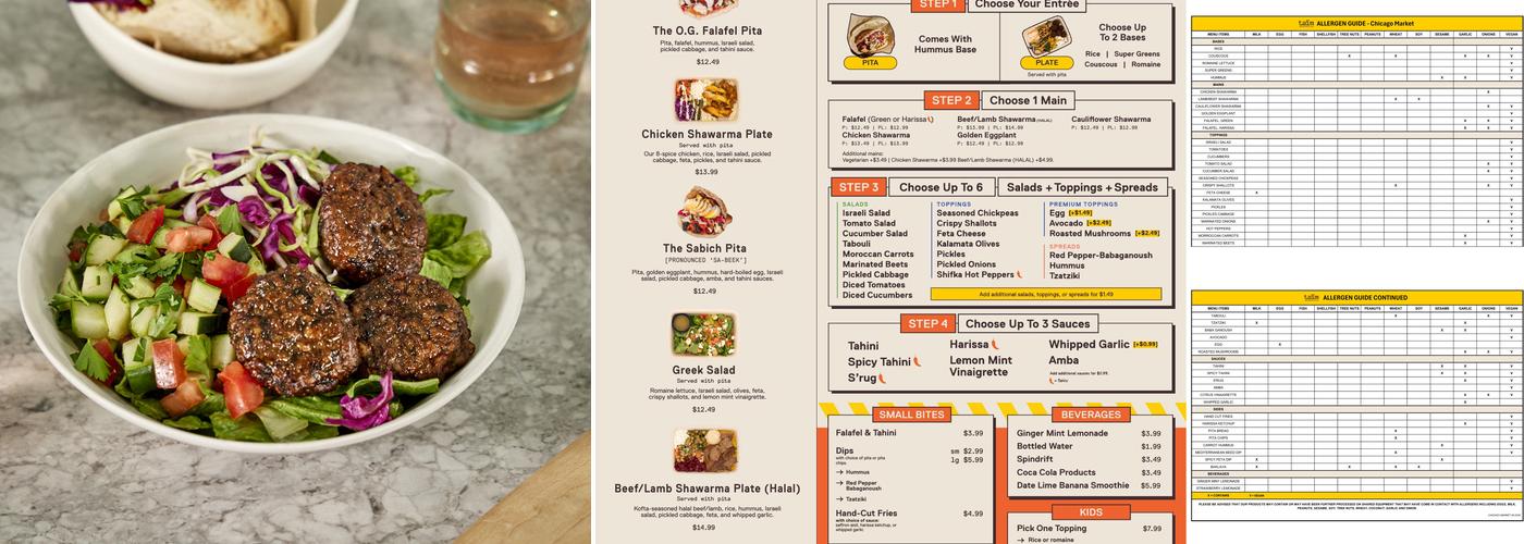 taïm mediterranean kitchen Menu