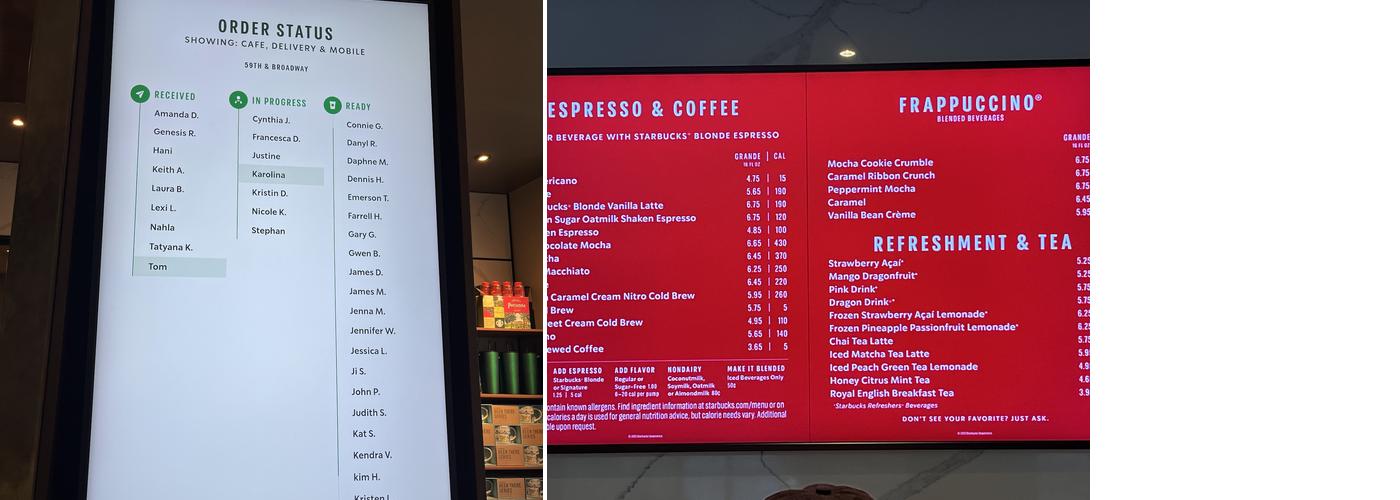 Starbucks Menu