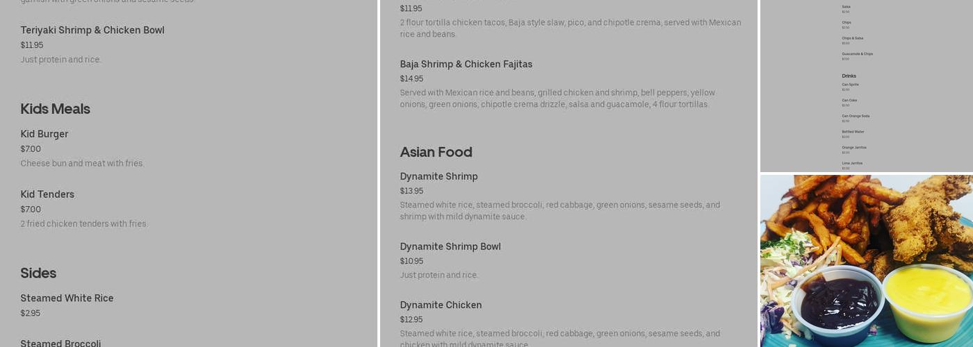 Rov's Craft Kitchen Menu