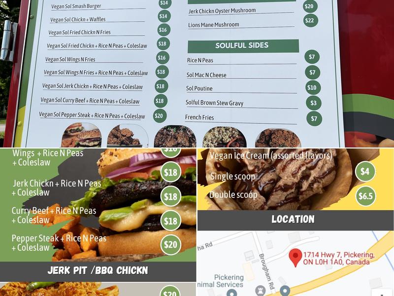 Vegan Sol Menu