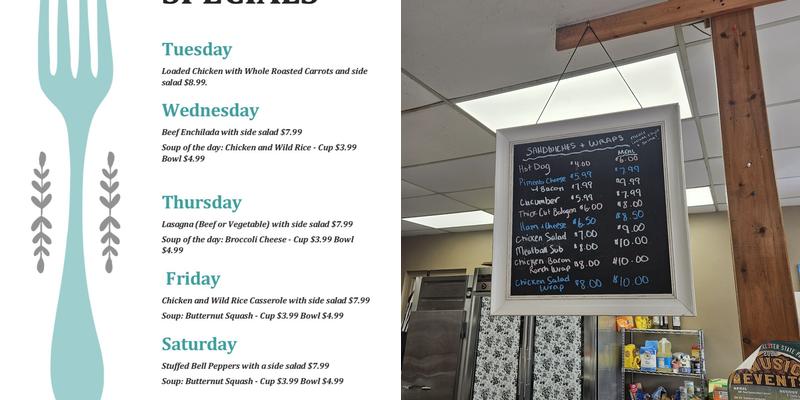 Heirloom Kitchens Menu