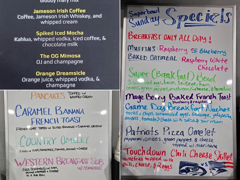Daddy O's Diner Menu