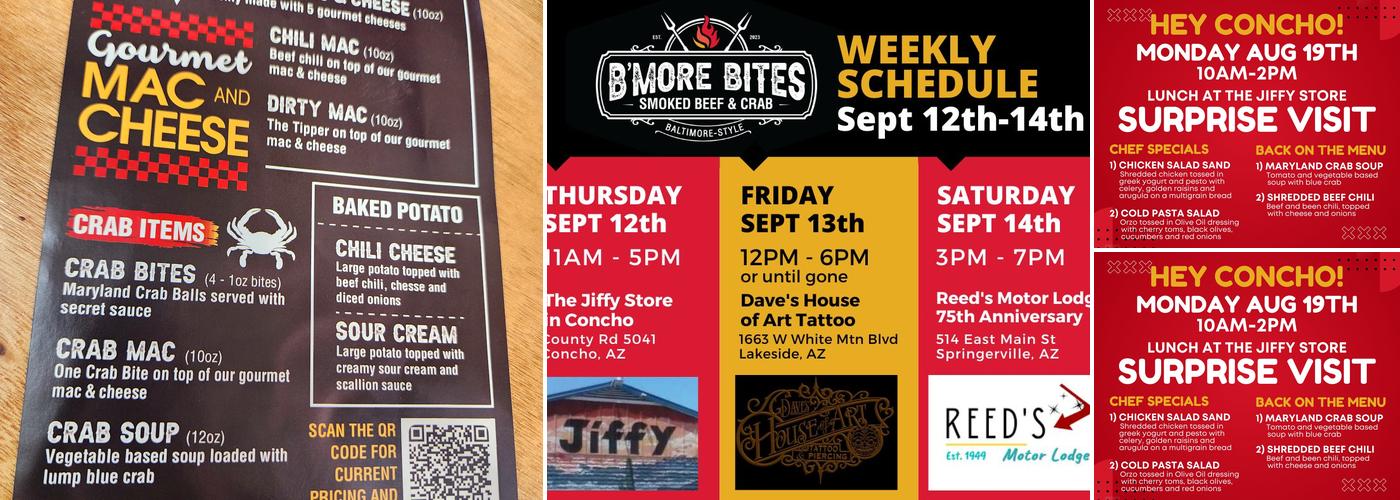 B'more Bites Menu