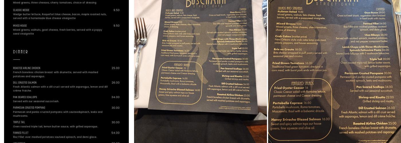 Buschman Street Cafe Menu