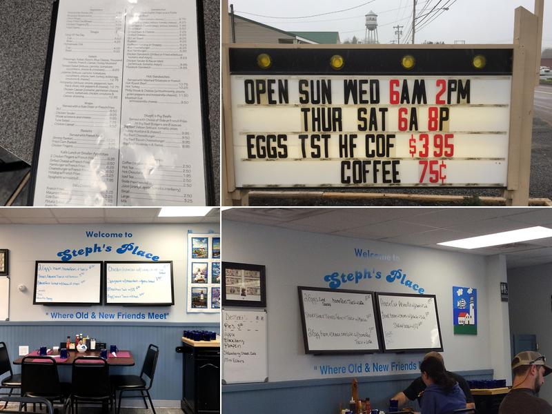 Steph’s Place Menu