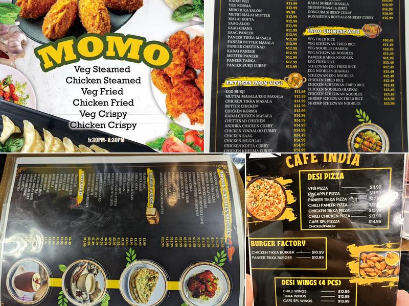 Cafe India - Authentic Indian Grill Menu