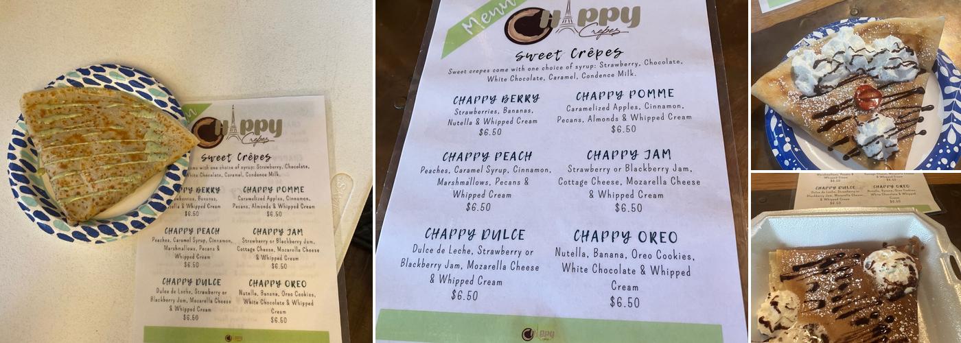 Chappy's Crepes Menu