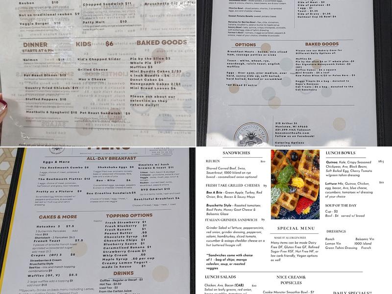 BeeSmooth Cafe Menu