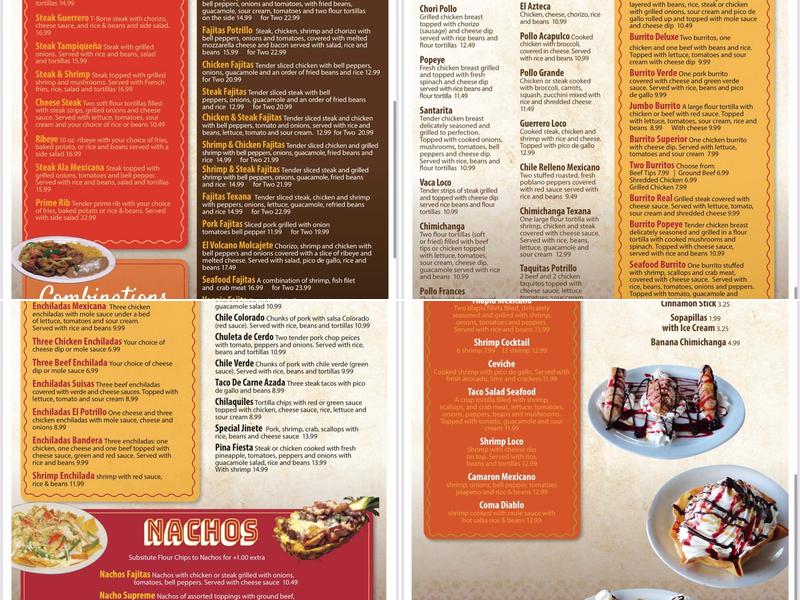 El Potrillo Mexican Grill #1 Menu