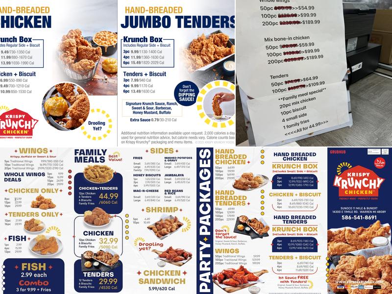 Krispy Krunchy Chicken Warren (Halal) Menu