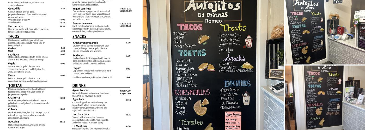 Antojitos by Chatitas Menu