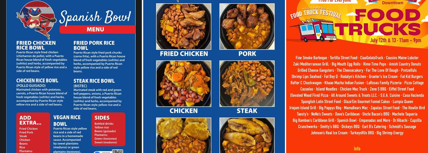 Spanish Bowl LLC Menu