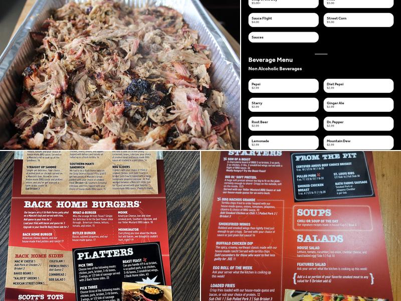 Back Home BBQ & Brew Co. Menu