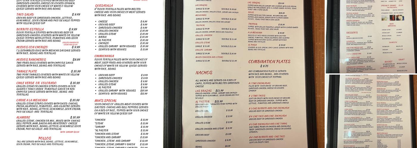 Las Brazas Grill Menu