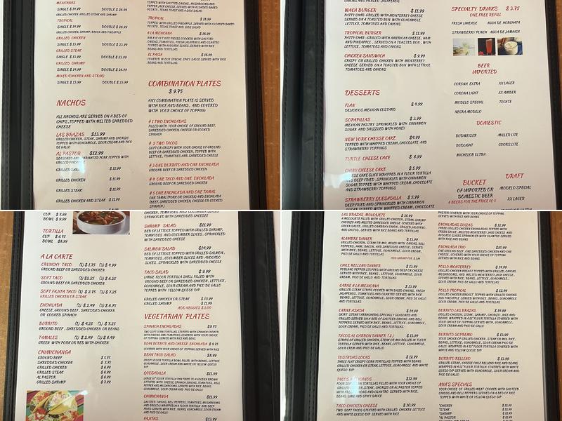 Las Brazas Grill Menu