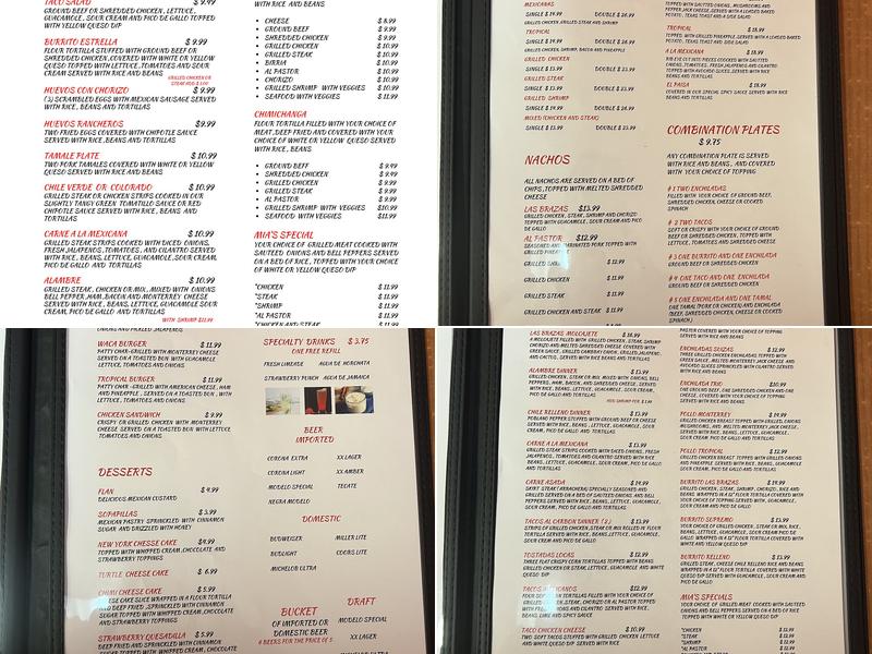 Las Brazas Grill Menu