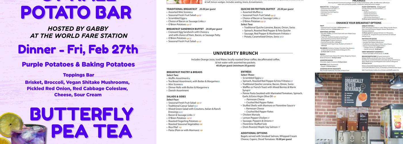 Whitney Dining Hall Menu