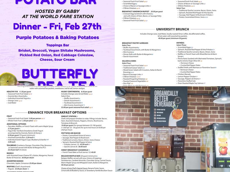 Whitney Dining Hall Menu