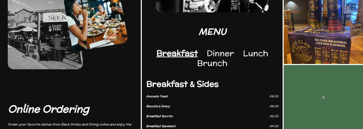 Slack Drinks and Dining Menu