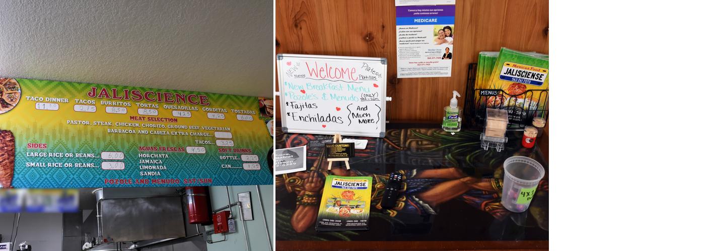 Taquisas Jalisciense Menu