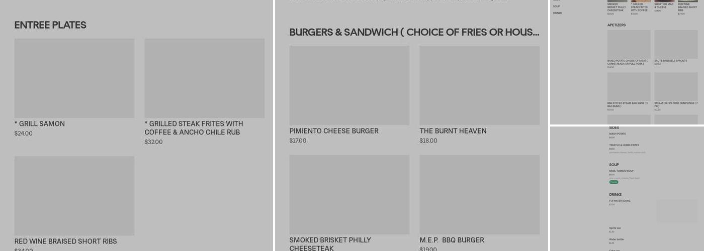 The Panini Grill Menu