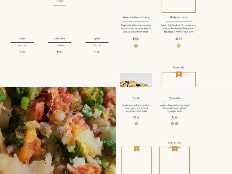 The Loaded Potato Menu