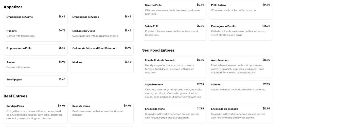 Agave Bar & Grill Menu