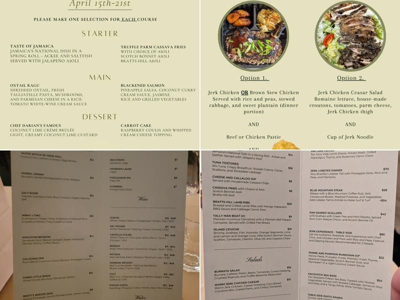 Bratts Hill by Chef Darian Menu