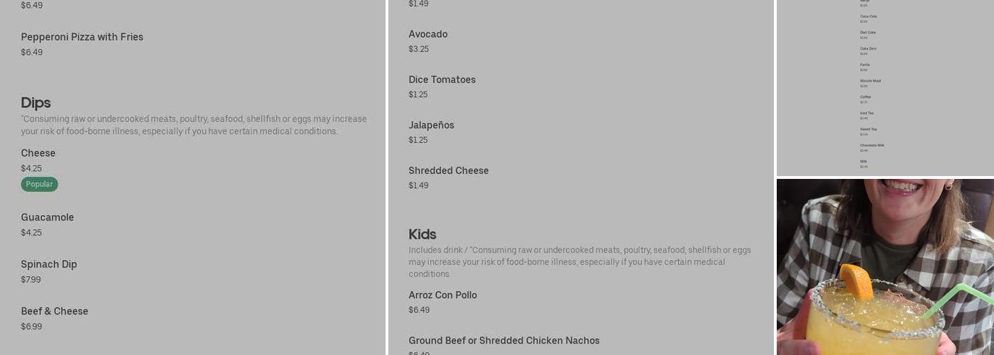 Valle Grill and Cantina Menu