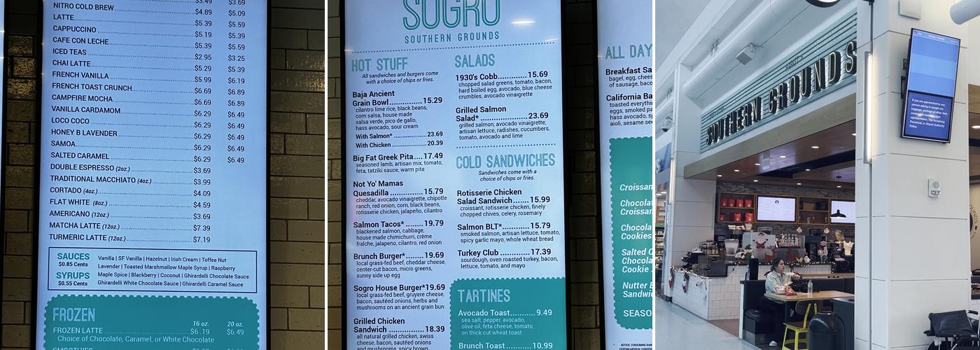 Southern Grounds Menu