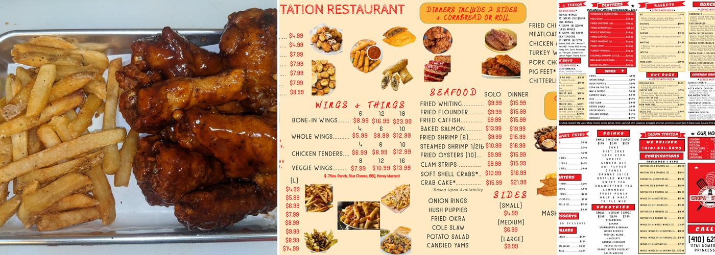 CROPA STATION Menu