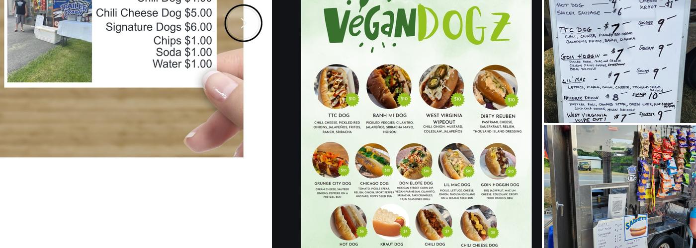 Trailer Trash Chili Dogz Menu