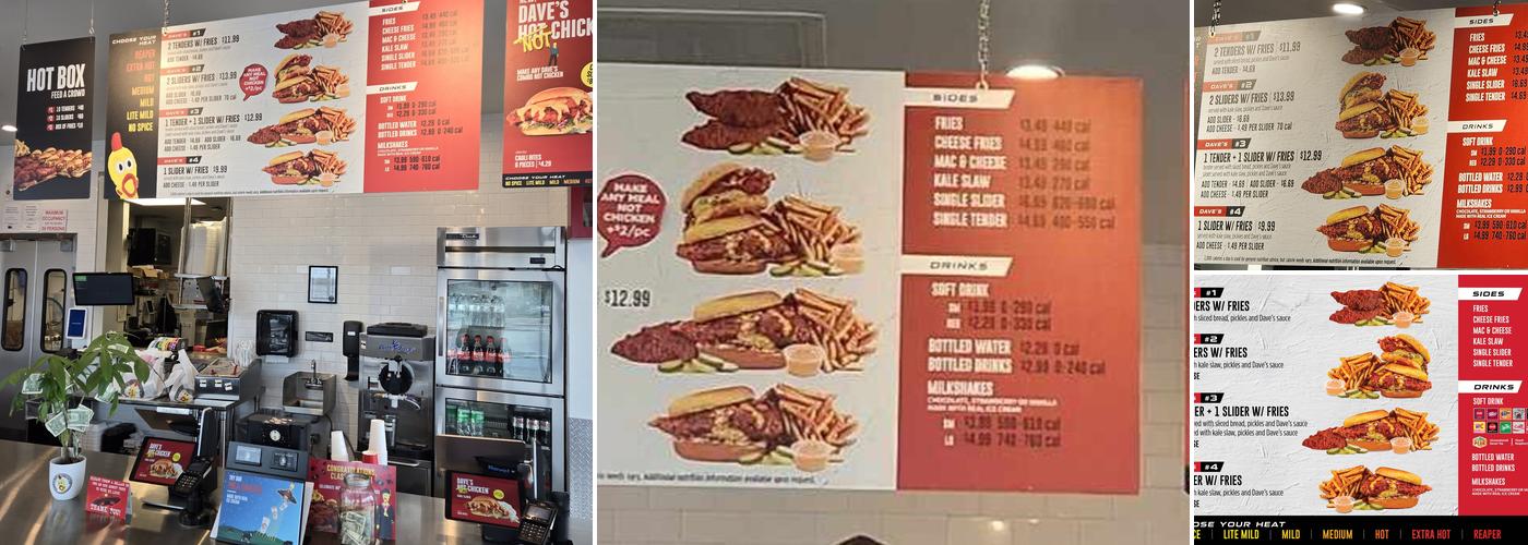 Dave's Hot Chicken Menu