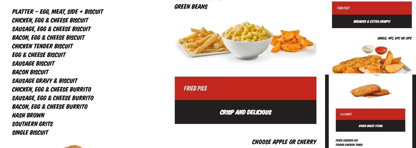 Raise the Roost Menu