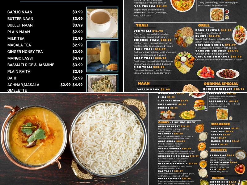 Gurkha Grill Menu