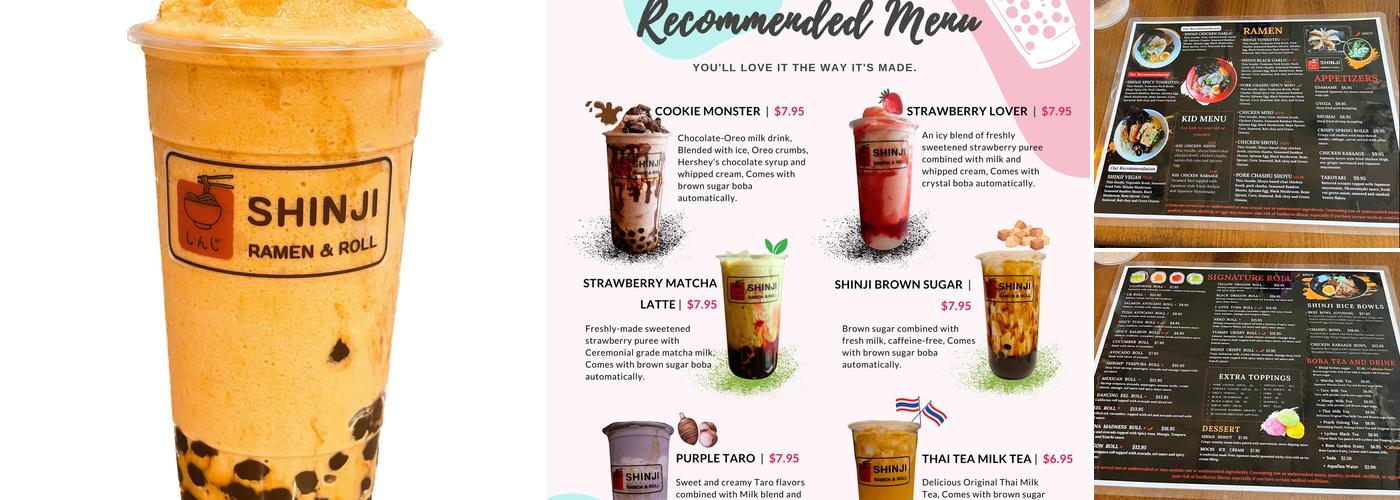 Shinji Ramen and Roll Menu
