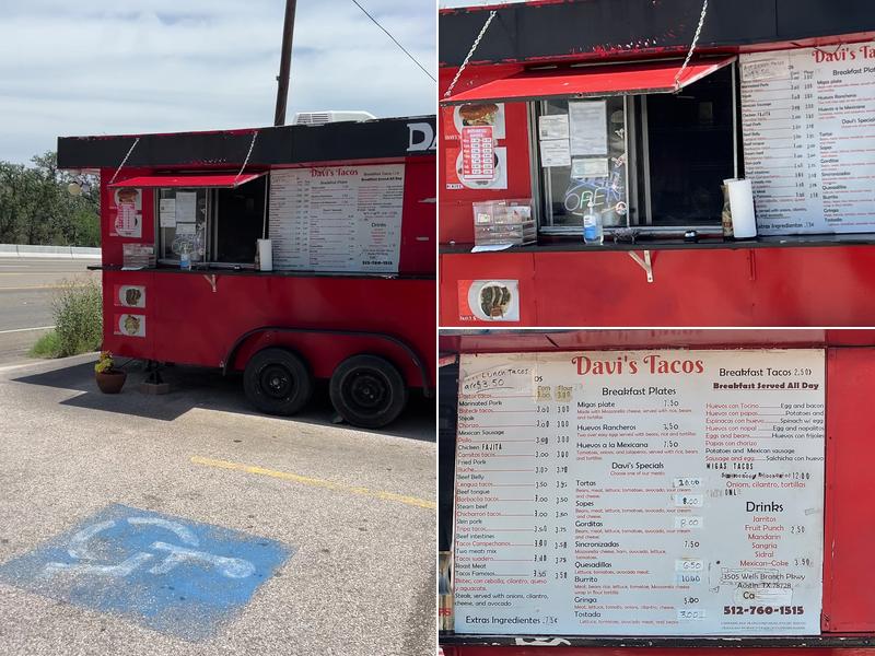 Davi’s Tacos Menu