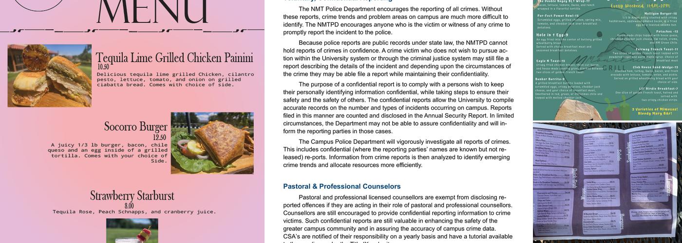 M Mountain Grill Menu