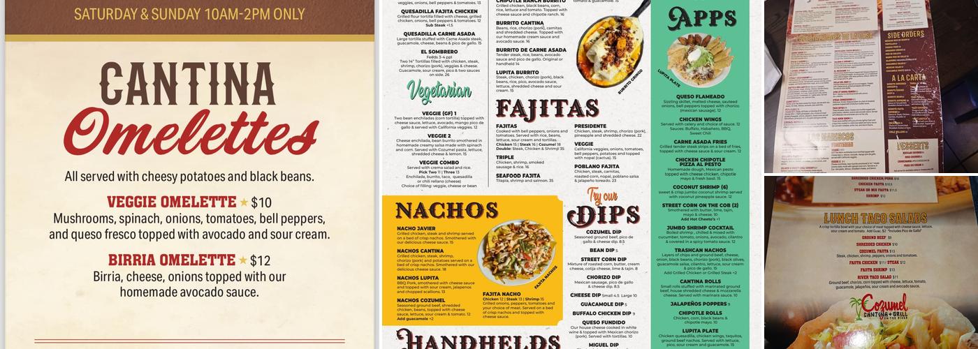 Cozumel Cantina & Grill on the river Menu