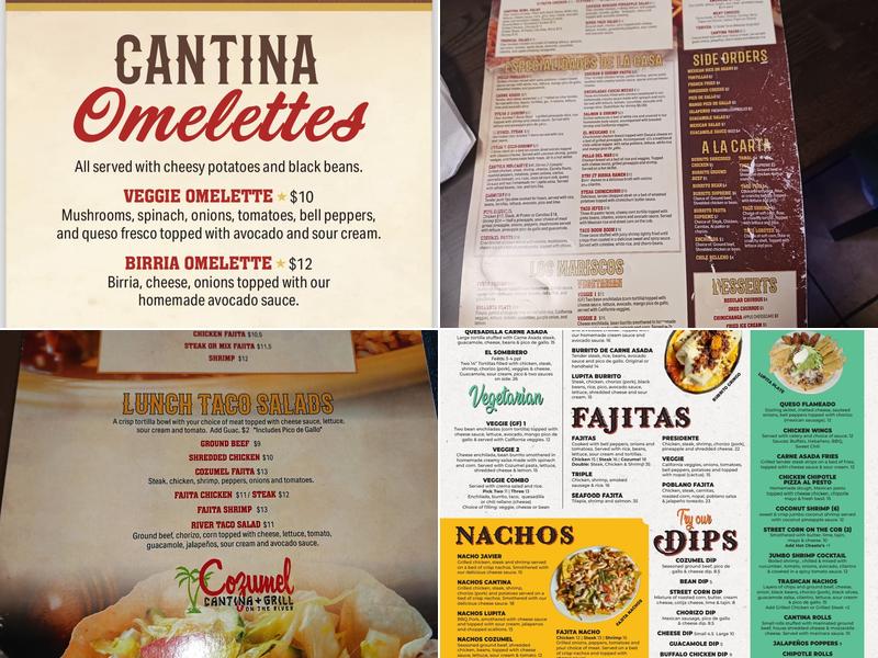 Cozumel Cantina & Grill on the river Menu